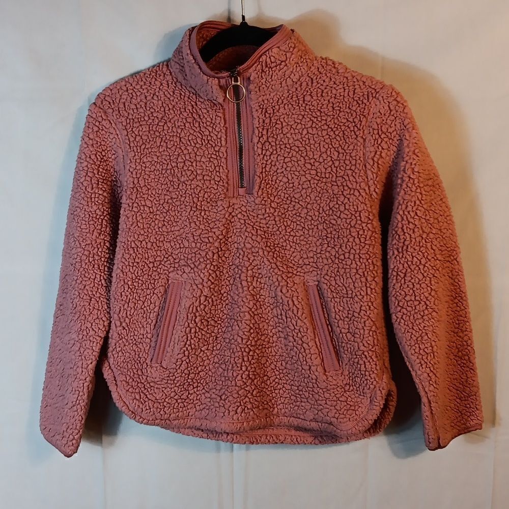 Cuddly Sherpa Girl's Quarter Zip Sweatshirt